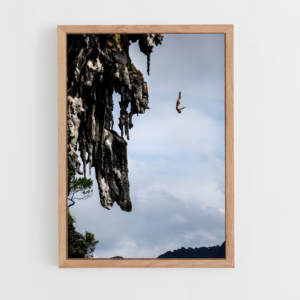 Poster L'Accroché des Cimes – affiche Plongeon de falaise (vue 4)